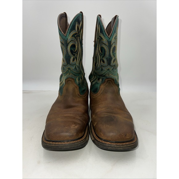 Georgia Boot Womens Sz 7.5 Brown Leather Green Carbo Tech - Picture 5 of 14